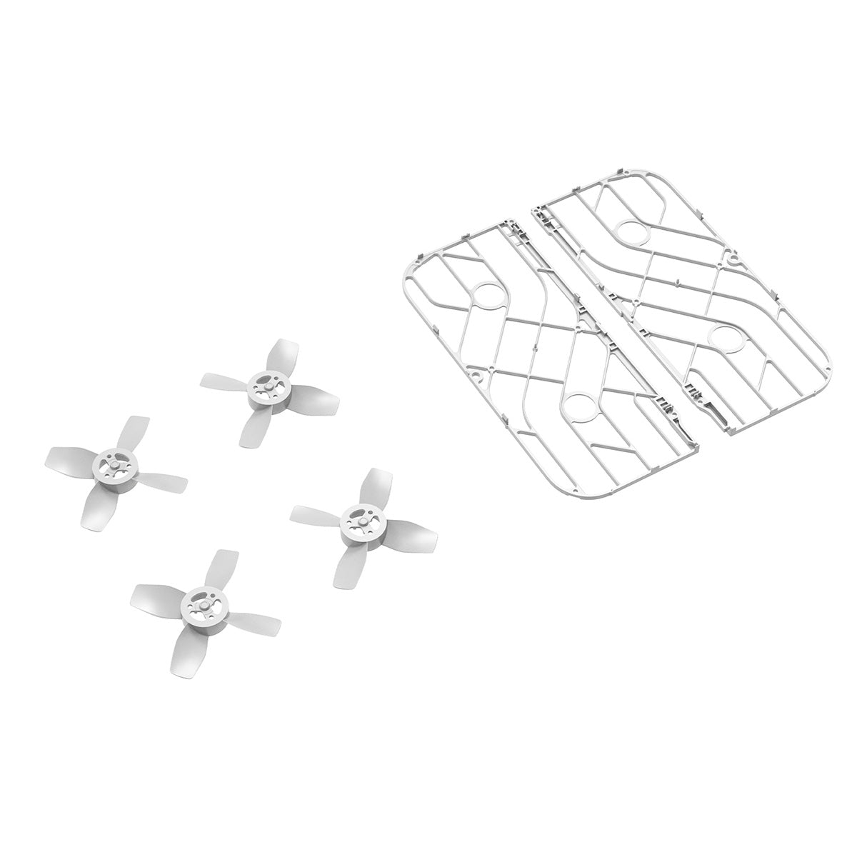 2 clockwise and 2 counter-clockwise blades plus Protective back covers white